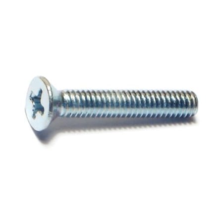 #8-32 x 1 in Phillips Flat Machine Screw, Zinc Plated Steel, 45 PK